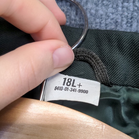 DPSC Women's Classic Design Fusible Coat Green Size 18L+ Poly Wool Blend Logo - Picture 5 of 16